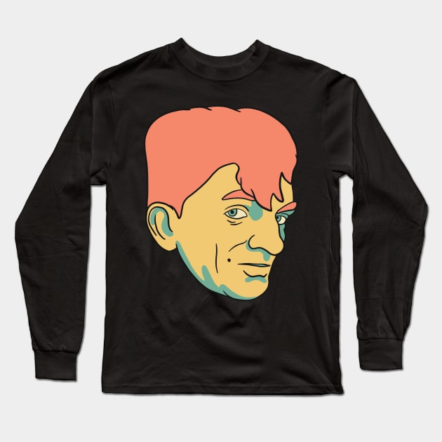 Joachim Ringelnatz Portrait In Vintage Colors Long Sleeve T-Shirt by isstgeschichte